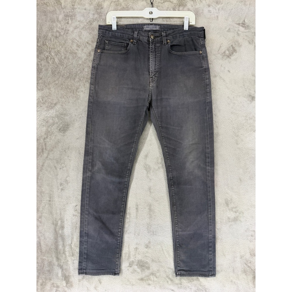 Levis Made & Crafted Tack Slim Jeans Mens 33x34 Gray Denim Pants 05081-0089